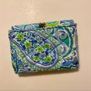 Blue and Green Paisley Wallet